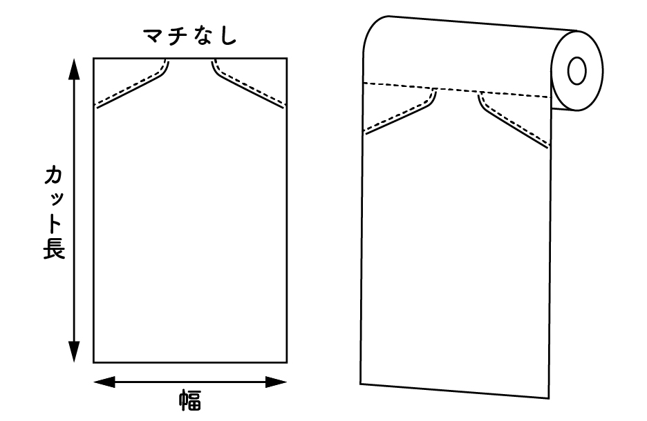 ハンガーカバー マチなし（ロールタイプ）