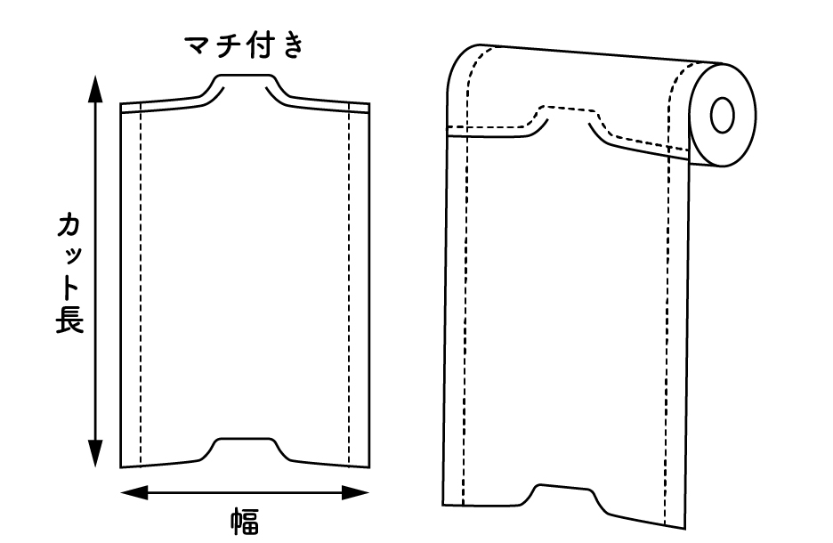 ハンガーカバー マチ付き（ロールタイプ）